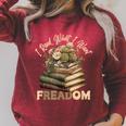 Vintage Censorship Freedom Reading Nerd I Read Banned Books Raglan Sleeve Sweatshirt Heather Dust
