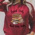 Vintage Fantasy Romance Lover Good Girls Read Dirty Books Raglan Sleeve Sweatshirt Heather Dust