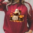 Vintage Ghost Reading Book Pumpkin Halloween Books Lover Raglan Sleeve Sweatshirt Heather Dust Vintage Ghost Reading Book Pumpkin Halloween Books Lover Raglan Sleeve Sweatshirt Heather Dust