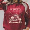 Vintage Introverted Book Club Antisocial Reader Gothic Vibe Raglan Sleeve Sweatshirt Heather Dust