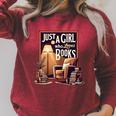 Vintage Just A Girl Who Loves Books Retro Bookworm Reader Raglan Sleeve Sweatshirt Heather Dust Vintage Just A Girl Who Loves Books Retro Bookworm Reader Raglan Sleeve Sweatshirt Heather Dust