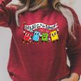 Vintage Let's All Go To The Library Meme Book Reading Raglan Sleeve Sweatshirt Heather Dust