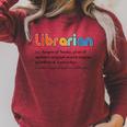 Vintage Librarian Definition Keeper Of Books Back To School Raglan Sleeve Sweatshirt Heather Dust