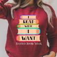 Vintage I Read What I Want Book Lovers Raglan Sleeve Sweatshirt Heather Dust