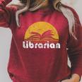 Vintage Reading Book Librarian Retro Sunset Raglan Sleeve Sweatshirt Heather Dust Vintage Reading Book Librarian Retro Sunset Raglan Sleeve Sweatshirt Heather Dust