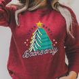 Vintage Retro Dear Santa Books Only Christmas Xmas Holiday Raglan Sleeve Sweatshirt Heather Dust