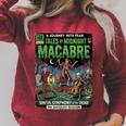 Vintage Retro Horror Comic Book Cover Skeleton Macabre Raglan Sleeve Sweatshirt Heather Dust
