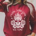 I Vow You Vow We Vow Dark Romance Book Lovers On Back Raglan Sleeve Sweatshirt Heather Dust