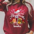 All I Want For Christmas Is Books For Book Worms T-Shirt Raglan Sleeve Sweatshirt Heather Dust All I Want For Christmas Is Books For Book Worms T-Shirt Raglan Sleeve Sweatshirt Heather Dust