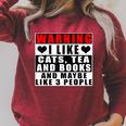 Warning I Like Cats Tea And Books And Maybe Like 3 People Raglan Sleeve Sweatshirt Heather Dust Warning I Like Cats Tea And Books And Maybe Like 3 People Raglan Sleeve Sweatshirt Heather Dust
