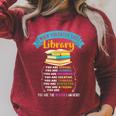 When You Enter This Library Book Reading Lover Reader Raglan Sleeve Sweatshirt Heather Dust