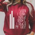 When I Think About Books I Touch My Shelf Reading T-Shirt Raglan Sleeve Sweatshirt Heather Dust When I Think About Books I Touch My Shelf Reading T-Shirt Raglan Sleeve Sweatshirt Heather Dust