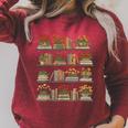 Whimsical Books And Blooms Raglan Sleeve Sweatshirt Heather Dust