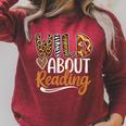 Wild About Reading Book Animal Children's Book Lover Teacher Raglan Sleeve Sweatshirt Heather Dust