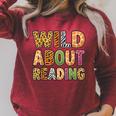 Wild About Reading Book Animal Book Lover Teacher Kids Raglan Sleeve Sweatshirt Heather Dust Wild About Reading Book Animal Book Lover Teacher Kids Raglan Sleeve Sweatshirt Heather Dust