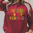 Wild About Reading Book Animal Teacher Children's Book Lover Raglan Sleeve Sweatshirt Heather Dust