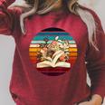 Wildflower Book Lovers For Summer Reading Booktrovert Women Raglan Sleeve Sweatshirt Heather Dust