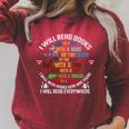 I Will Read Books On A Boat & Everywhere Reading Premium Tri-Blend Raglan Sleeve Sweatshirt Heather Dust