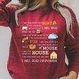 I Will Read Books On a Boat & Everywhere Reading Raglan Sleeve Sweatshirt Heather Dust