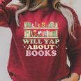 Will Yap About Books Reader Book Nerd Book Reading Lover Raglan Sleeve Sweatshirt Heather Dust Will Yap About Books Reader Book Nerd Book Reading Lover Raglan Sleeve Sweatshirt Heather Dust