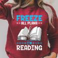 Winter Reading Book Bookworm Winter Raglan Sleeve Sweatshirt Heather Dust