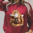Wise Fox Reading A Book In Glasses Raglan Sleeve Sweatshirt Heather Dust Wise Fox Reading A Book In Glasses Raglan Sleeve Sweatshirt Heather Dust