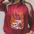 Witchy Creepy Goth Cat Skull Flames Occult Magic Books Comfort Colors Crop Top Raglan Sleeve Sweatshirt Heather Dust Witchy Creepy Goth Cat Skull Flames Occult Magic Books Comfort Colors Crop Top Raglan Sleeve Sweatshirt Heather Dust