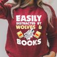 Wolf Lover Easily Distracted By Wolves And Books Read Raglan Sleeve Sweatshirt Heather Dust Wolf Lover Easily Distracted By Wolves And Books Read Raglan Sleeve Sweatshirt Heather Dust