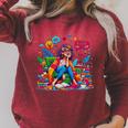 Woman Book Lover Book Hangover Woman Premium Tri-Blend Raglan Sleeve Sweatshirt Heather Dust