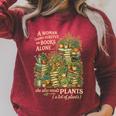 Women's Book & Plant Lover Reading Gardening She Also Need Plants Raglan Sleeve Sweatshirt Heather Dust Women's Book & Plant Lover Reading Gardening She Also Need Plants Raglan Sleeve Sweatshirt Heather Dust