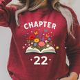 Women's Chapter 22 Years Old 22nd Birthday Celebration Floral Book Raglan Sleeve Sweatshirt Heather Dust Women's Chapter 22 Years Old 22nd Birthday Celebration Floral Book Raglan Sleeve Sweatshirt Heather Dust
