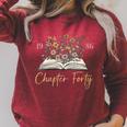 Women's Chapter Forty 1986 40th Birthday Wildflower Book 40 Year Old Raglan Sleeve Sweatshirt Heather Dust Women's Chapter Forty 1986 40th Birthday Wildflower Book 40 Year Old Raglan Sleeve Sweatshirt Heather Dust