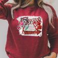 Women's DCC The Desperado Club So Fun It Hurts Graffiti Sign Book Raglan Sleeve Sweatshirt Heather Dust