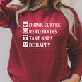Women's Drink Coffee Read Book Take Naps Books Pajamas Raglan Sleeve Sweatshirt Heather Dust Women's Drink Coffee Read Book Take Naps Books Pajamas Raglan Sleeve Sweatshirt Heather Dust