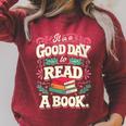 Women's It Is A Good Day To Read A Book Reading Lover Raglan Sleeve Sweatshirt Heather Dust
