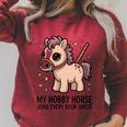 Women's My Hobby Horse Joins Every Book Quest Reading Lover Raglan Sleeve Sweatshirt Heather Dust Women's My Hobby Horse Joins Every Book Quest Reading Lover Raglan Sleeve Sweatshirt Heather Dust