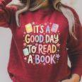 Women's It’s A Good Day To Read A Book Cute Teacher Reading Raglan Sleeve Sweatshirt Heather Dust Women's It’s A Good Day To Read A Book Cute Teacher Reading Raglan Sleeve Sweatshirt Heather Dust