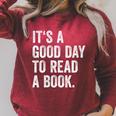 Women's It's A Good Day To Read A Book Raglan Sleeve Sweatshirt Heather Dust