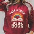 Women's Take A Look Its In A Book Reading Raglan Sleeve Sweatshirt Heather Dust Women's Take A Look Its In A Book Reading Raglan Sleeve Sweatshirt Heather Dust