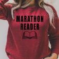 Women's Marathon Reader Book Reader Raglan Sleeve Sweatshirt Heather Dust