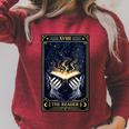 Women's Mystic Tarot Card The Reader Book Lover Raglan Sleeve Sweatshirt Heather Dust Women's Mystic Tarot Card The Reader Book Lover Raglan Sleeve Sweatshirt Heather Dust