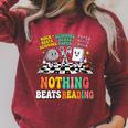 Women's Nothing Beats Reading Rock Paper Scissors Book Love Raglan Sleeve Sweatshirt Heather Dust Women's Nothing Beats Reading Rock Paper Scissors Book Love Raglan Sleeve Sweatshirt Heather Dust