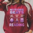 Women's Nothing Beats Reading Rock Paper Scissors Book Lover Raglan Sleeve Sweatshirt Heather Dust Women's Nothing Beats Reading Rock Paper Scissors Book Lover Raglan Sleeve Sweatshirt Heather Dust