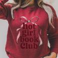 Women's Reading Read Books Reader Nerd Hot Girl Book Club Raglan Sleeve Sweatshirt Heather Dust