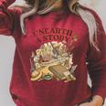 Women's Unearth A Story Summer Reading 2026 Flower Butterfly Book Raglan Sleeve Sweatshirt Heather Dust