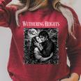 Women's Wuthering Heights Gothic Book Lover Classic Literature Raglan Sleeve Sweatshirt Heather Dust
