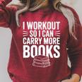 I Workout So I Can Carry More Books Gym Lover Premium Tri-Blend Raglan Sleeve Sweatshirt Heather Dust