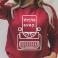 Write Away Author Book Journalist Novelist Writer Raglan Sleeve Sweatshirt Heather Dust Write Away Author Book Journalist Novelist Writer Raglan Sleeve Sweatshirt Heather Dust