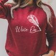 Write On Novelist Book Writer Quill Writing Raglan Sleeve Sweatshirt Heather Dust Write On Novelist Book Writer Quill Writing Raglan Sleeve Sweatshirt Heather Dust