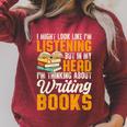 Writer Book Published Author Writers Men Women Raglan Sleeve Sweatshirt Heather Dust